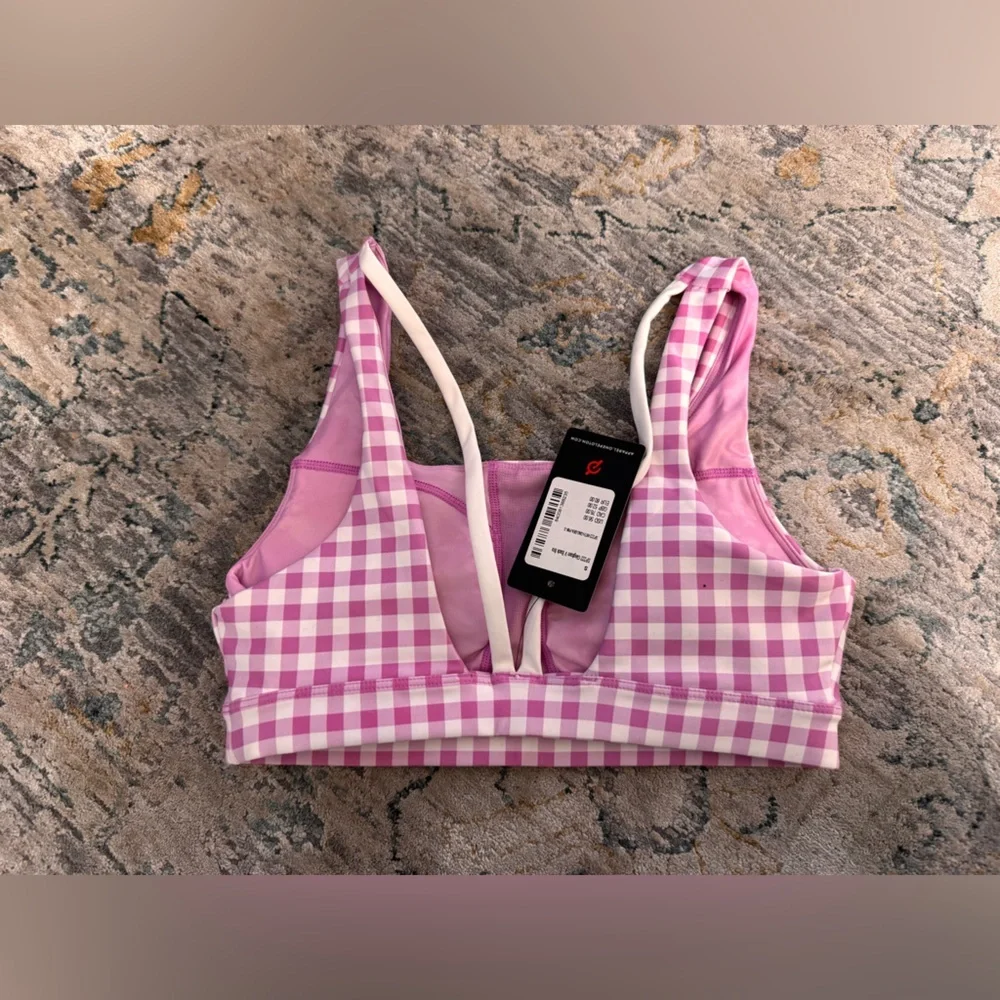 Peloton Pink Checkered Diaper Cover BNWT SIZE S